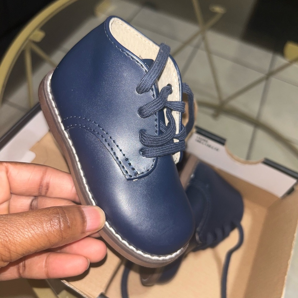 FootMates Navy Blue Baby Walker Shoes
